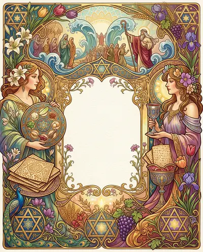 Passover Seder Art Nouveau preview