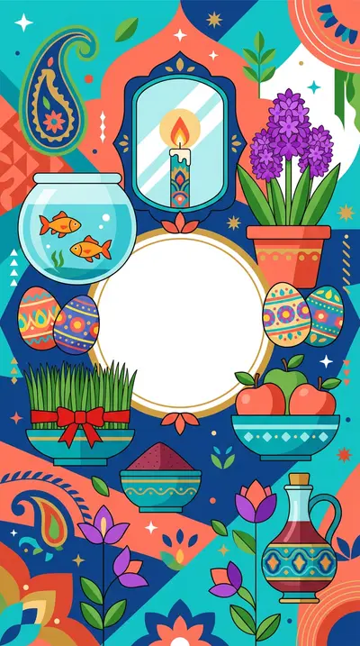 Nowruz Persian New Year Flat Design preview