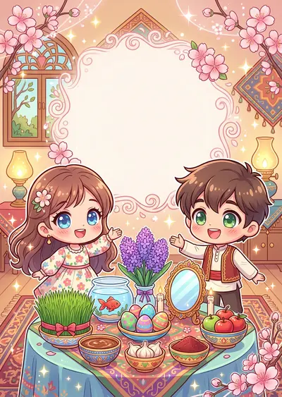 Nowruz Persian New Year Chibi preview