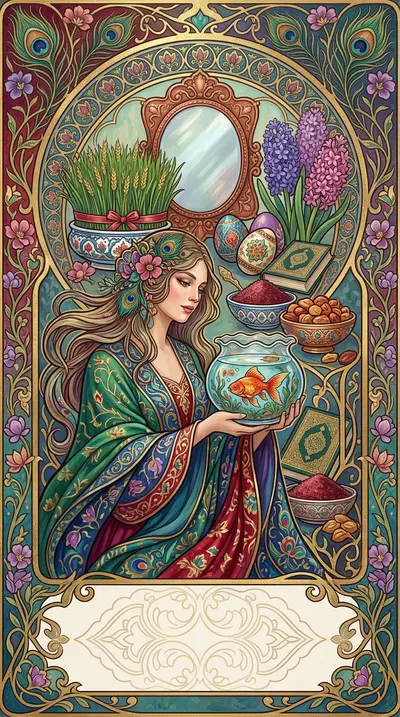 Nowruz Persian New Year Art Nouveau preview