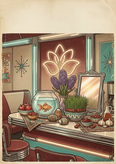 Nowruz Persian New Year Retro Diner preview