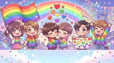 Pride Celebration Chibi preview