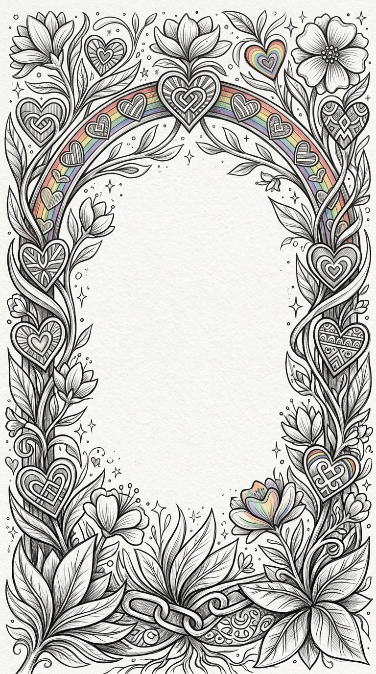 Pride Celebration Ink Illustration preview