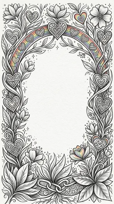 Pride Celebration Ink Illustration preview