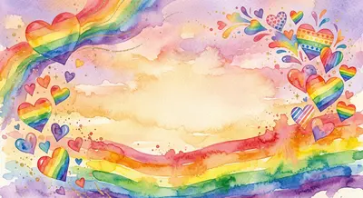 Pride Celebration Watercolor Sunset preview