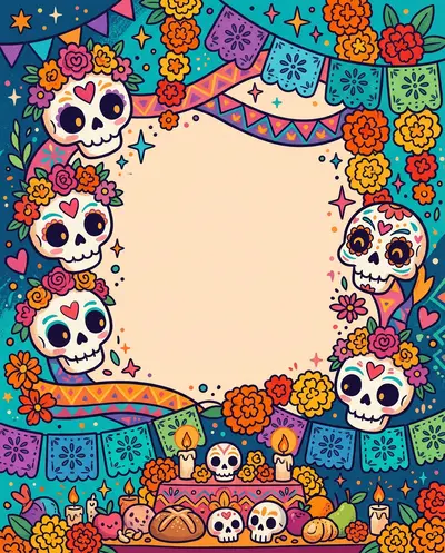 Día De Los Muertos Kawaii preview