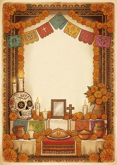 Día De Los Muertos Sepia Nostalgia preview