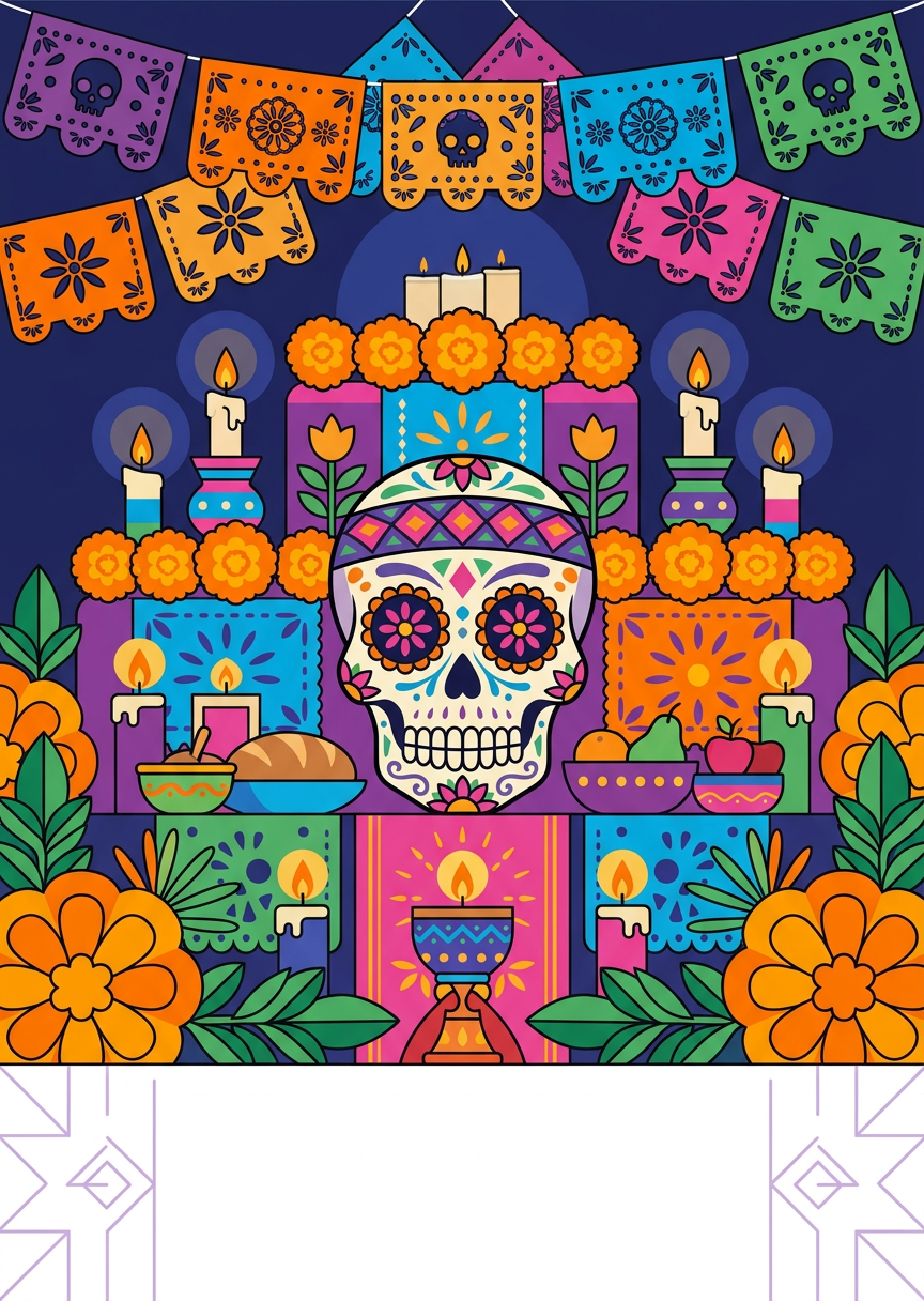 Día De Los Muertos Flat Design preview