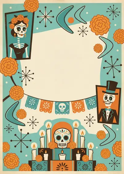 Día De Los Muertos Mid-Century preview