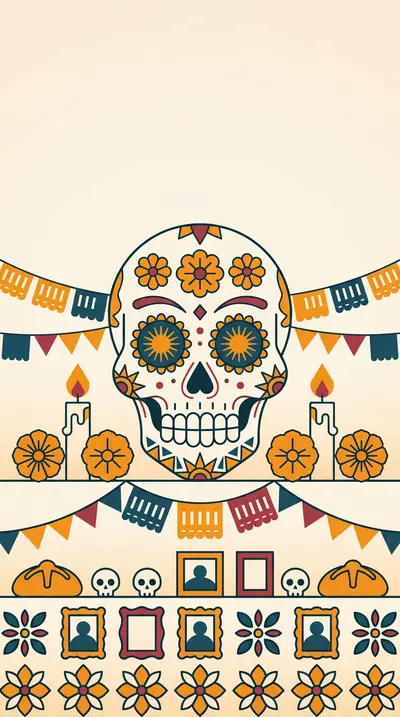 Día De Los Muertos Clean Lines preview