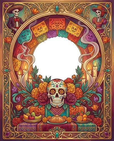 Día De Los Muertos Art Nouveau preview