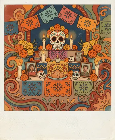 Día De Los Muertos Polaroid preview