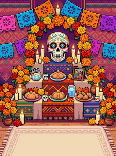 Día De Los Muertos 16-Bit preview
