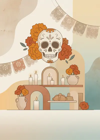 Día De Los Muertos Japandi preview
