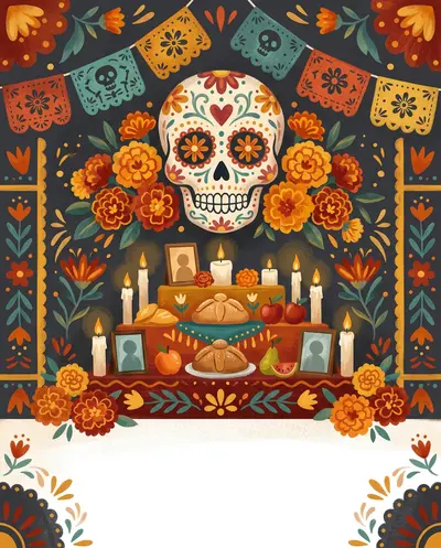 Día De Los Muertos Folk Art preview