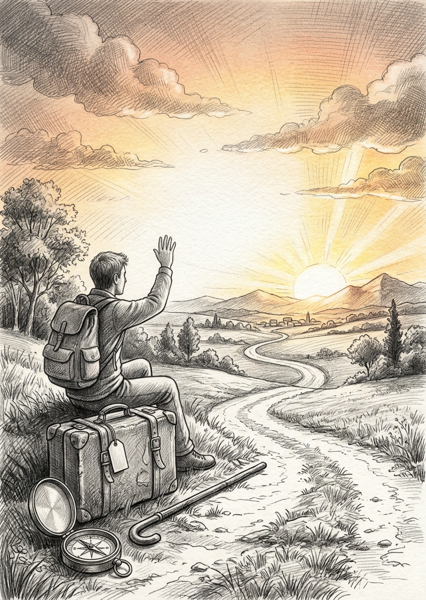Farewell Goodbye Pencil Drawing preview