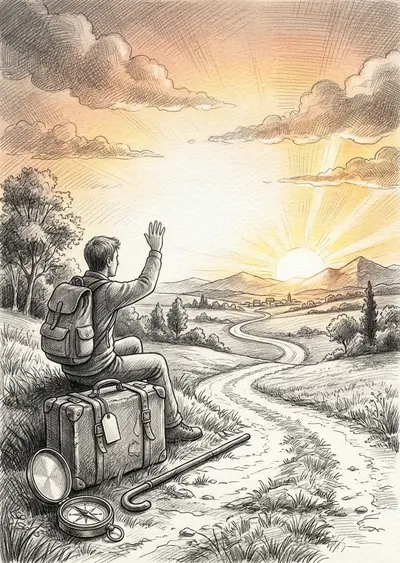 Farewell Goodbye Pencil Drawing preview