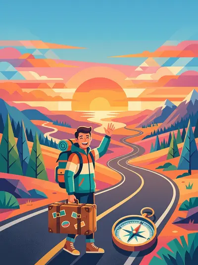 Farewell Goodbye Flat Design preview