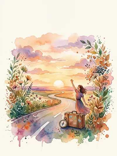 Farewell Goodbye Watercolor Garden preview