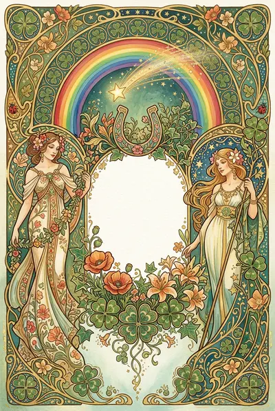 Good Luck Wishes Art Nouveau preview