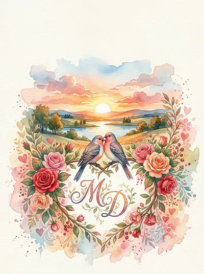 Love Expression Watercolor Garden preview