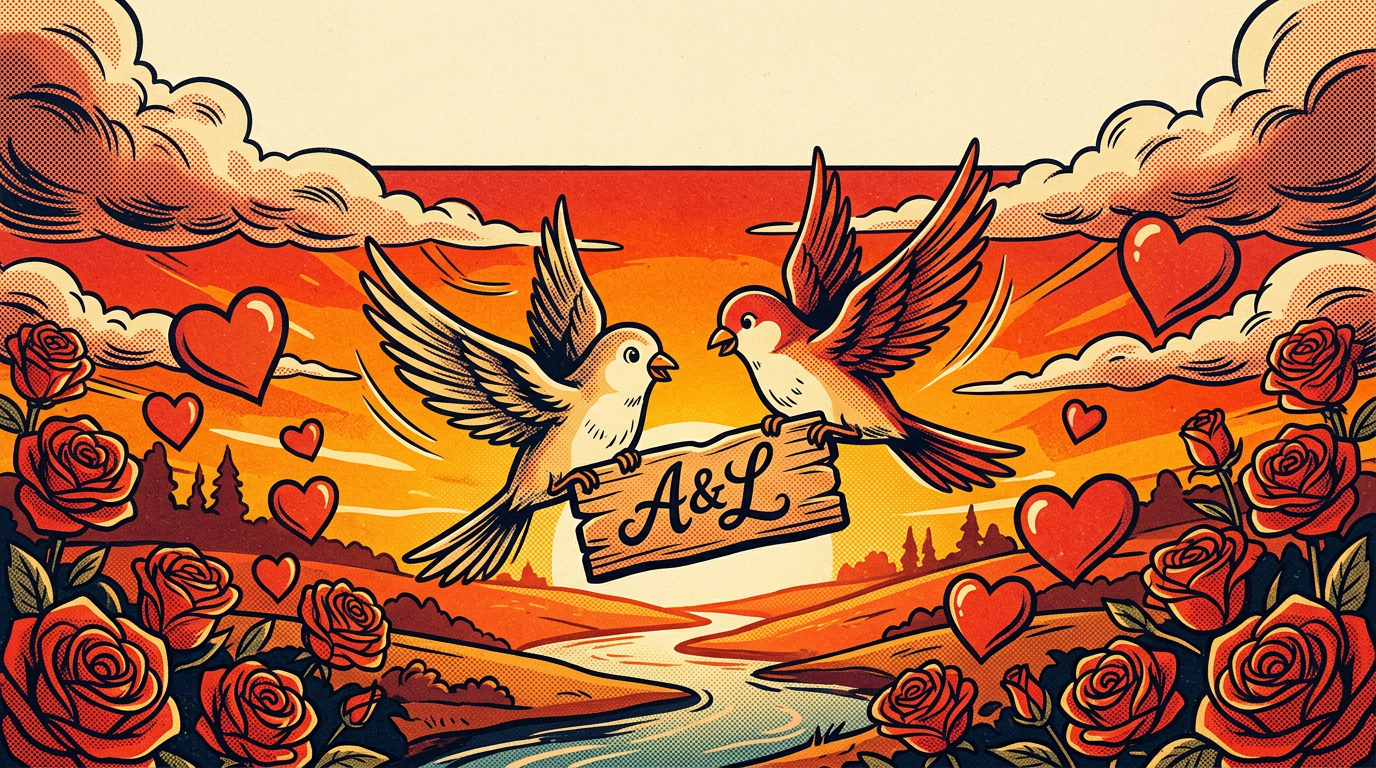 Love Expression Retro Cartoon preview