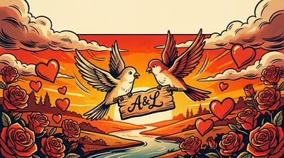 Love Expression Retro Cartoon preview