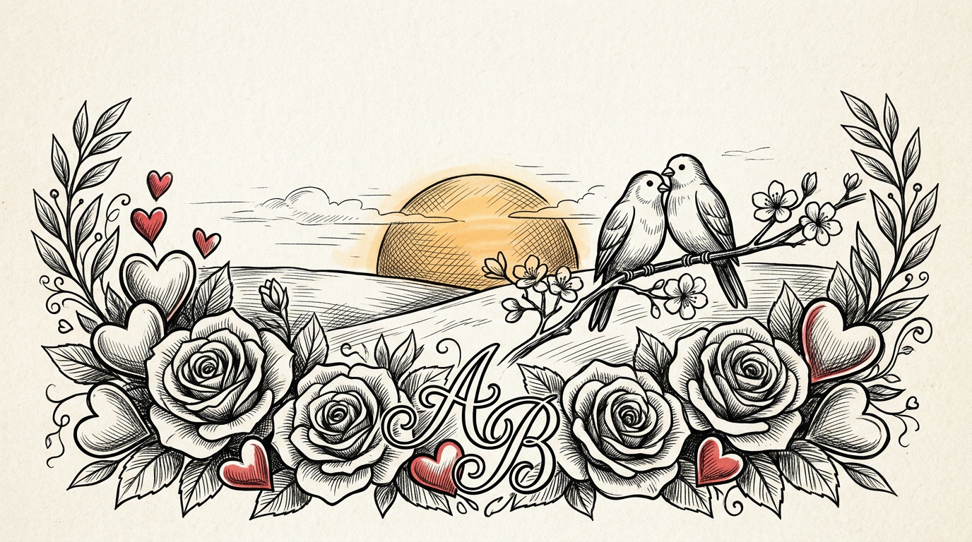 Love Expression Ink Illustration preview