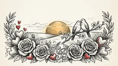 Love Expression Ink Illustration preview