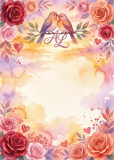 Love Expression Watercolor Sunset preview