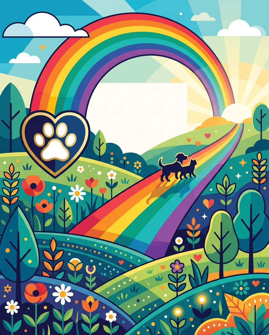 Pet Loss Sympathy Flat Design preview