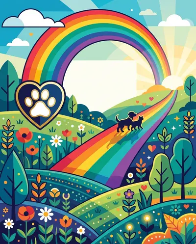 Pet Loss Sympathy Flat Design preview