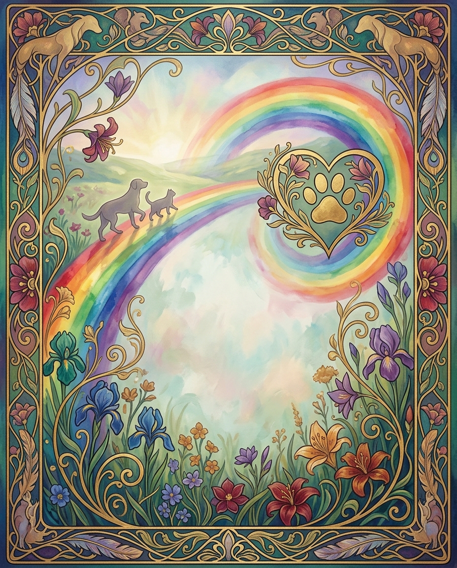 Pet Loss Sympathy Art Nouveau