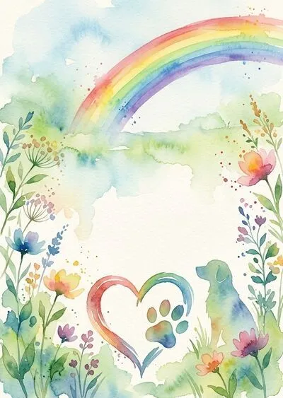 Pet Loss Sympathy Watercolor Garden preview