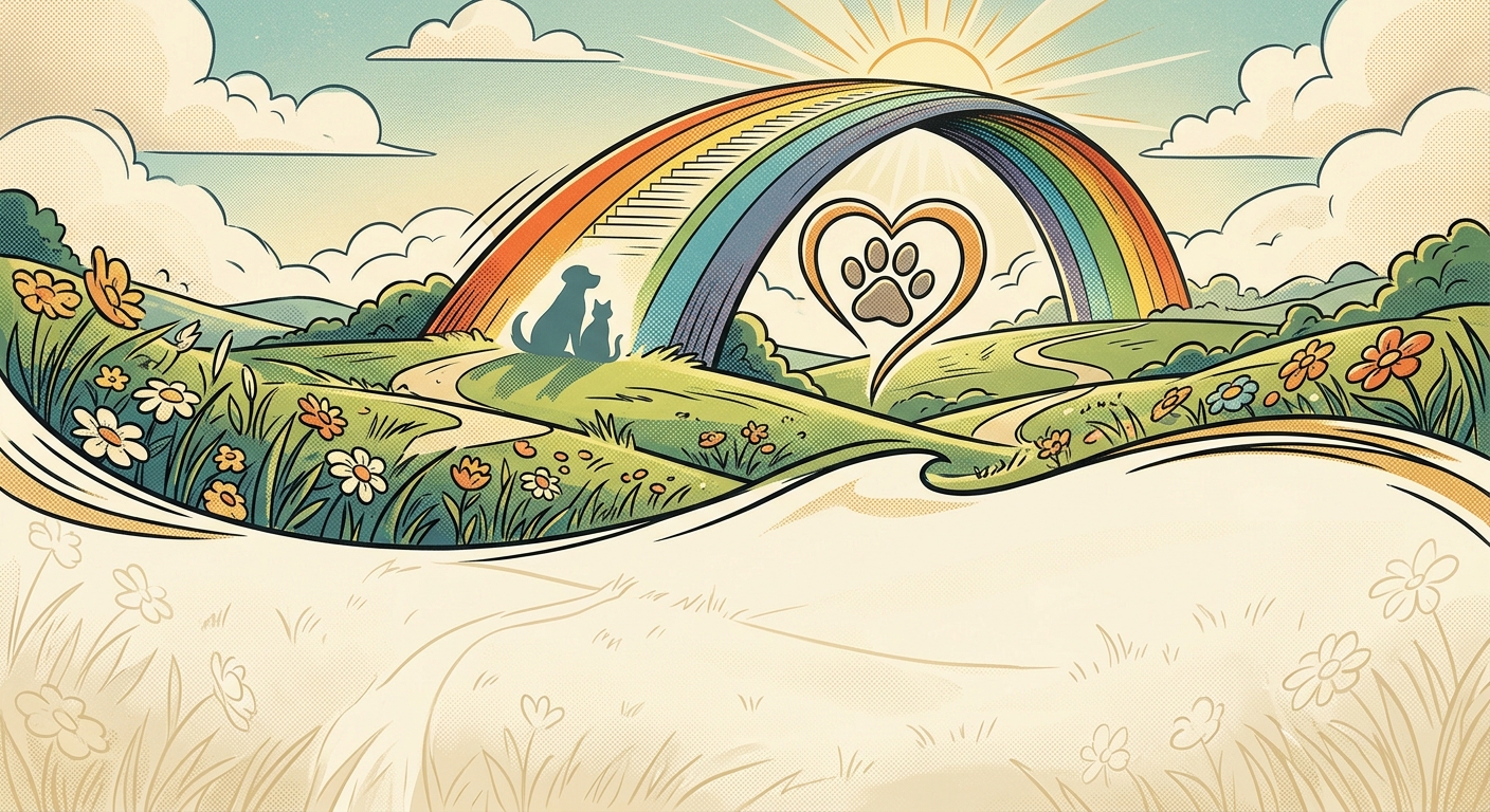 Pet Loss Sympathy Retro Cartoon preview