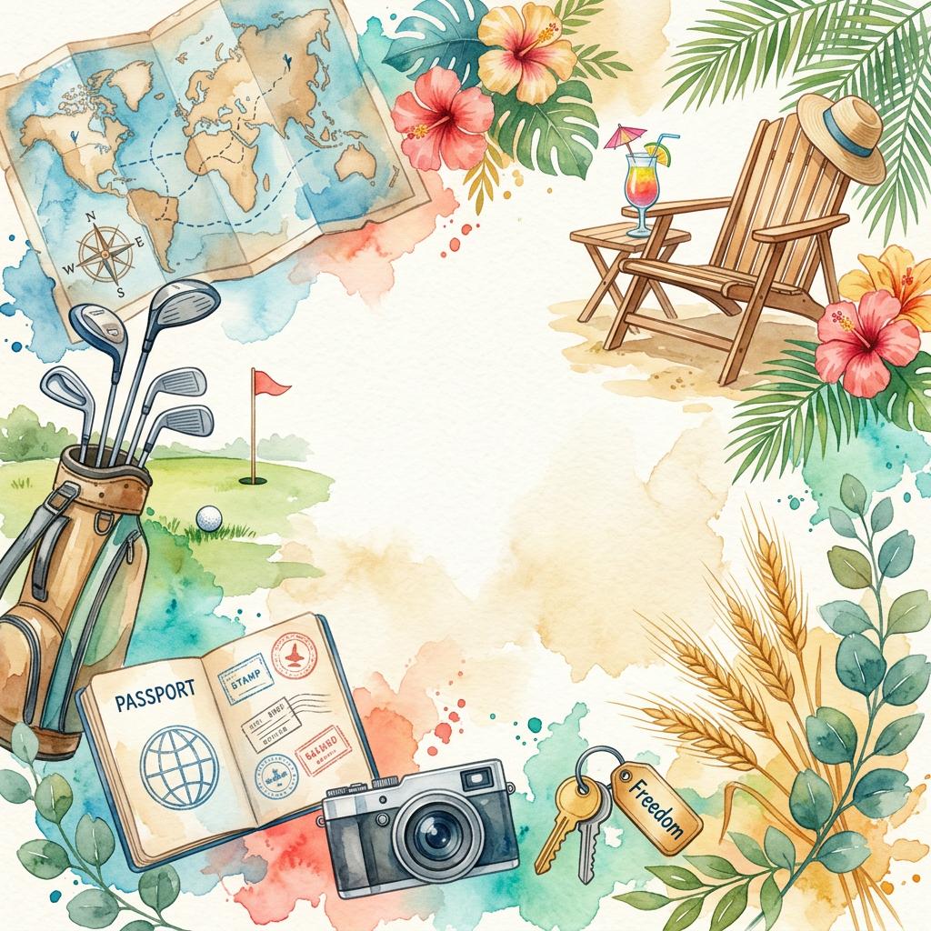 Retirement Celebration Watercolor Garden preview