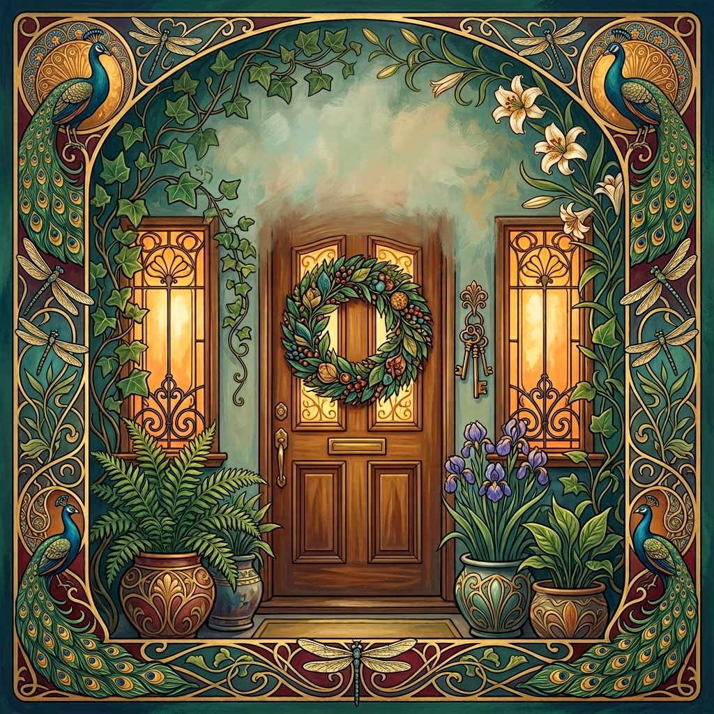 Housewarming Welcome Art Nouveau preview