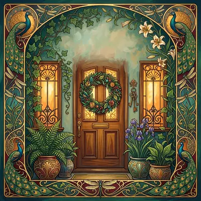 Housewarming Welcome Art Nouveau preview