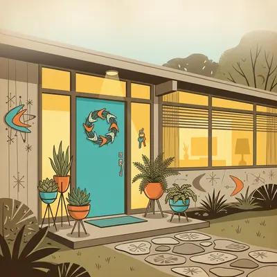 Housewarming Welcome Mid-Century preview