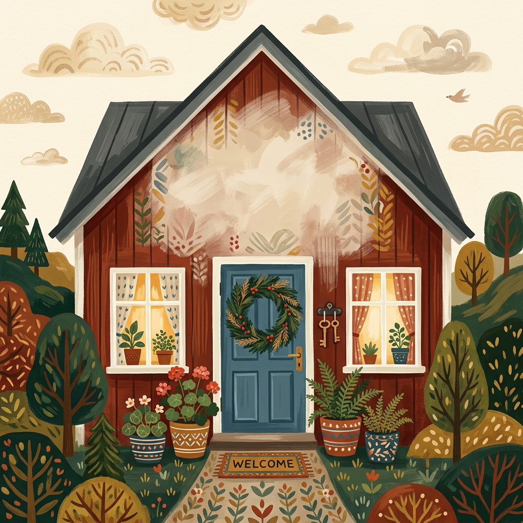 Housewarming Welcome Folk Art preview