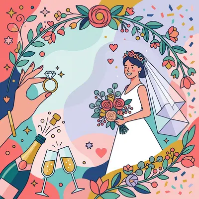 Bridal Shower Flat Design preview