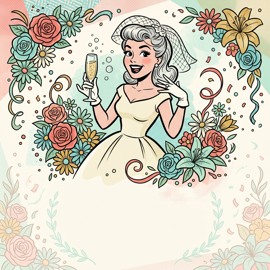 Bridal Shower Retro Cartoon preview