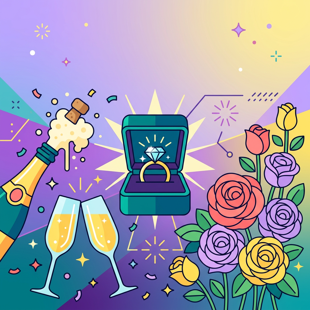 Engagement Celebration Flat Design preview