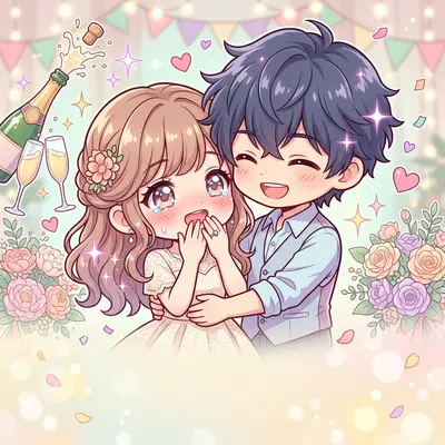 Engagement Celebration Chibi preview