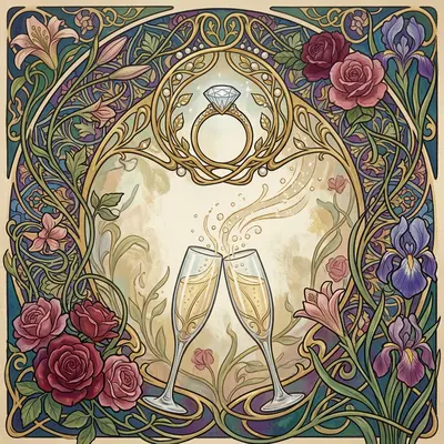 Engagement Celebration Art Nouveau preview