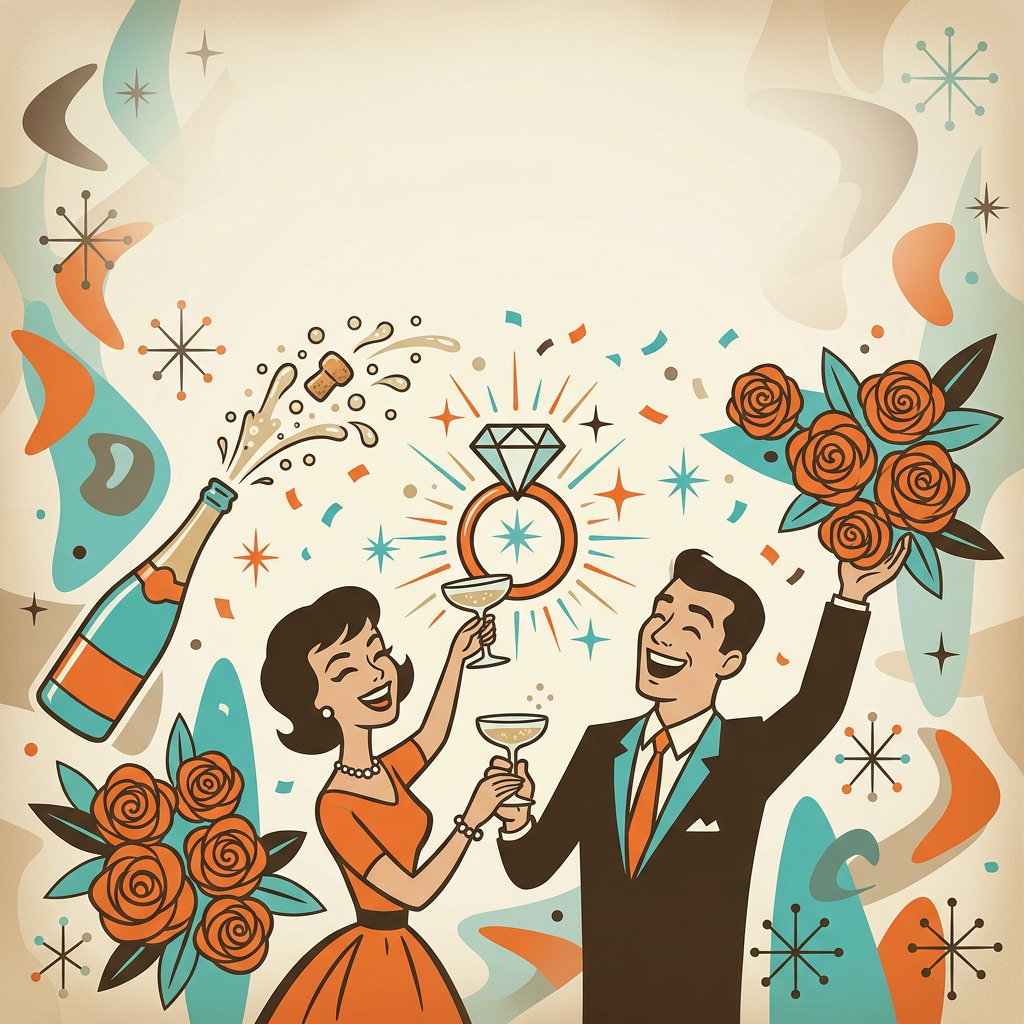 Engagement Celebration Mid-Century preview