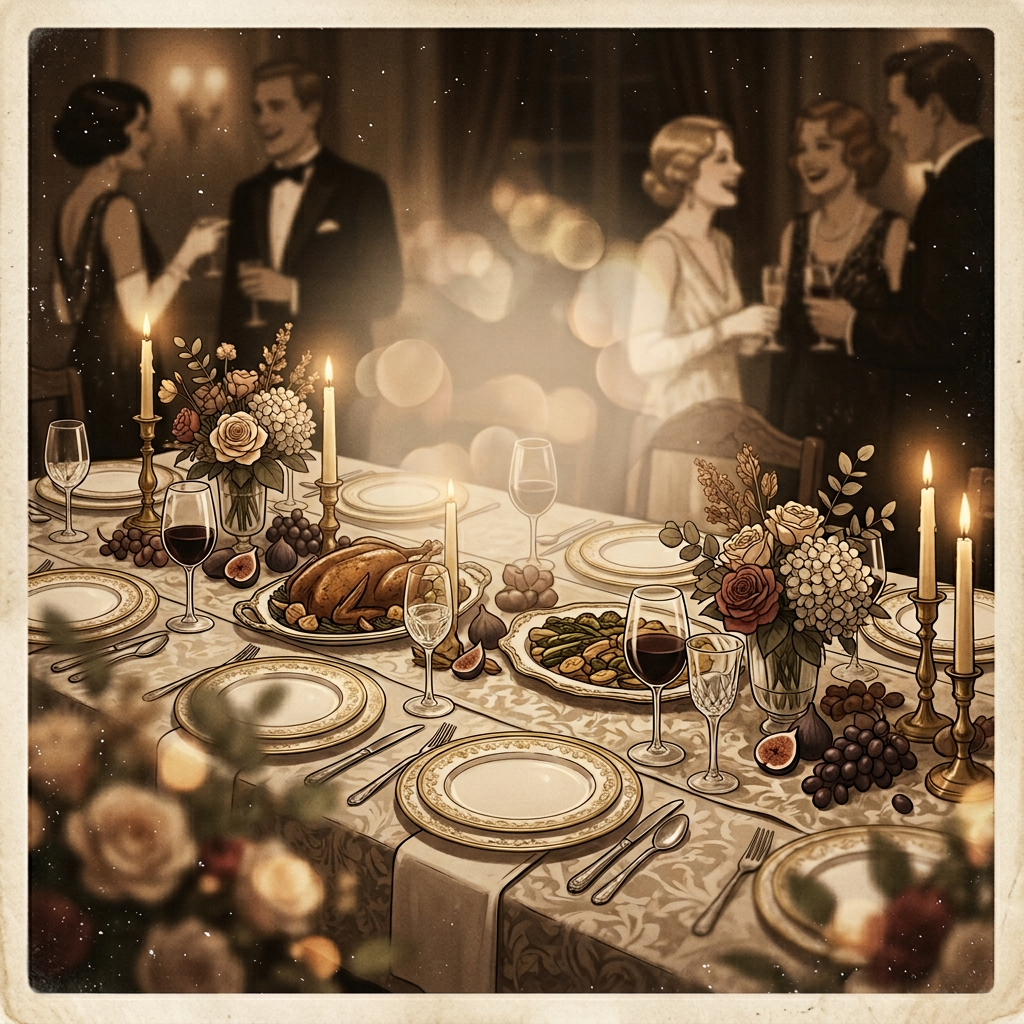 Dinner Party Sepia Nostalgia preview