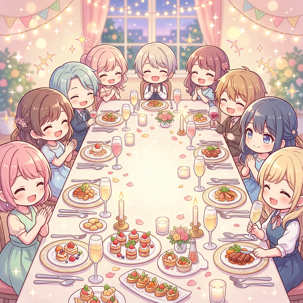 Dinner Party Chibi preview