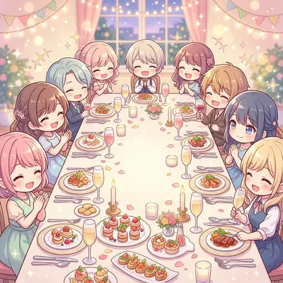 Dinner Party Chibi preview