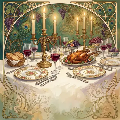 Dinner Party Art Nouveau preview